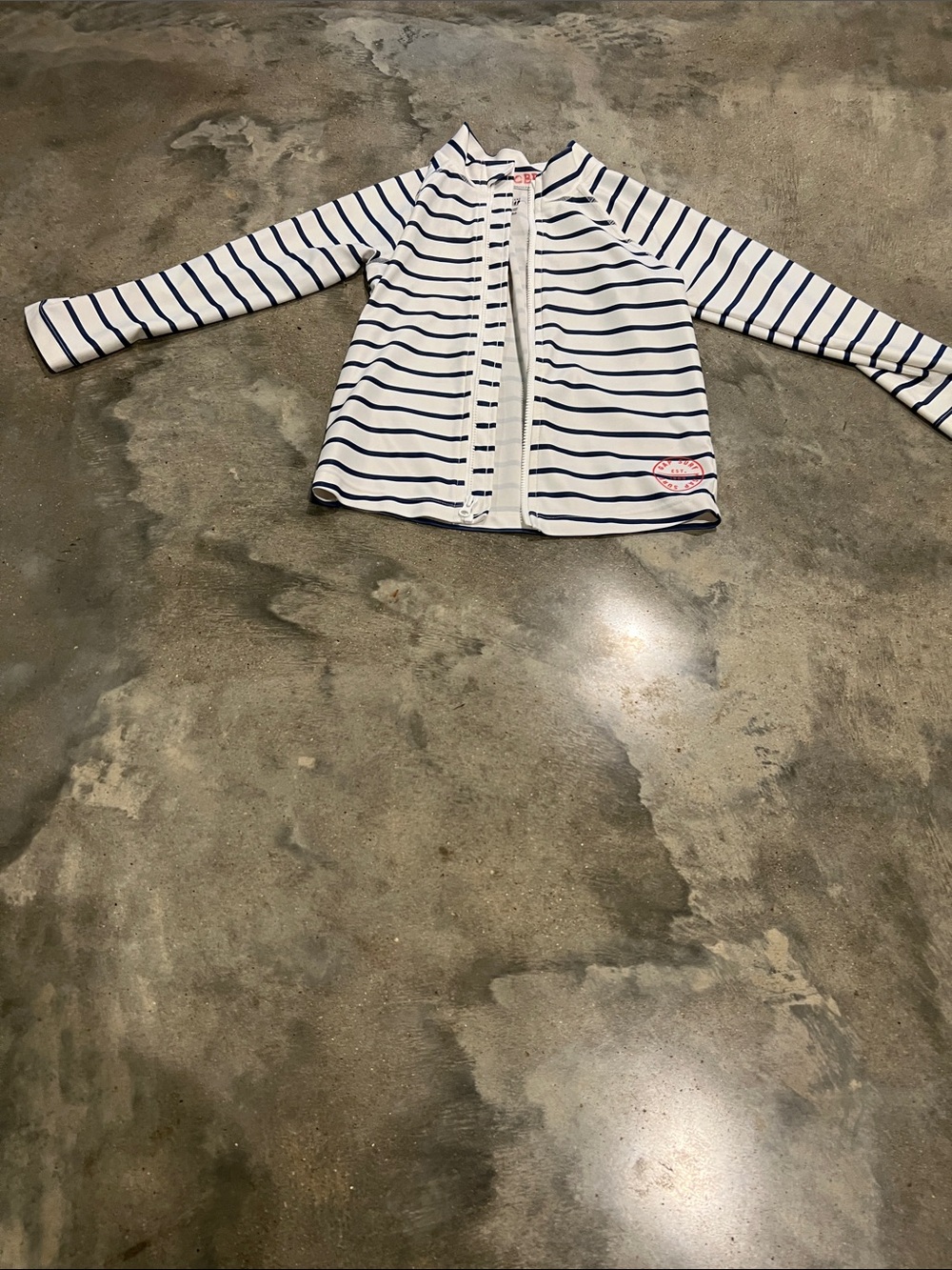 GAP White and Navy Striped Kids Long-Sleeve jacket